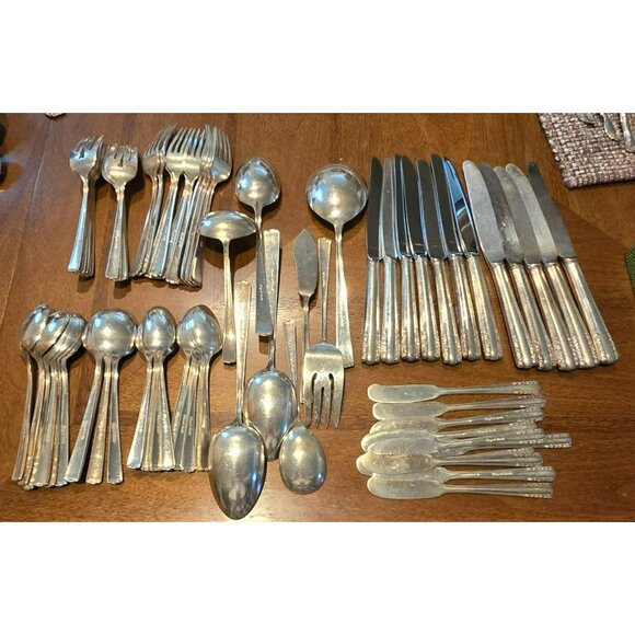 Alvin Chapel Bells Sterling Silver Flatware Set 1939 Service For 10 Plus HS107 - Picture 4 of 16